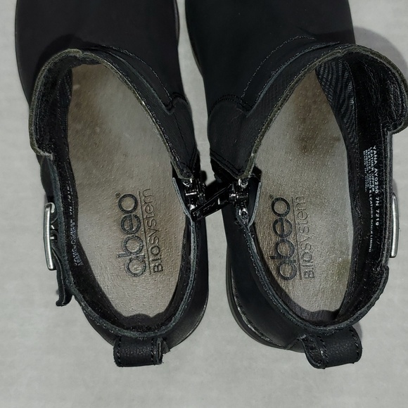 Abeo Yana booties women's 7N black Nubuck leather snake print detail buckle - Picture 10 of 11